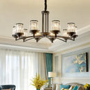 GobekUsa Black Art Crystal Chandelier for Luxury Living Room Bedroom Lighting Fixtures