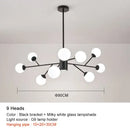GobekUsa Black Chandelier: Luxury Glass Pendant Light for Home, Bedroom, or Living Room