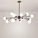 GobekUsa Black Chandelier: Luxury Glass Pendant Light for Home, Bedroom, or Living Room