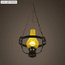 GobekUsa Black Crackle Glass Pendant Light with Metal Ring - Classic Vase Shade Hanging Lamp