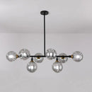 GobekUsa Black Dimpled Glass Ball Pendant Light for Modern Dining Room Island