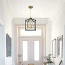 GobekUsa Black Farmhouse Chandelier for Dining Kitchen Living Room E14 Lamp