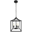 GobekUsa Black Farmhouse Chandelier for Dining Kitchen Living Room E14 Lamp