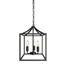 GobekUsa Black Farmhouse Chandelier for Dining Kitchen Living Room E14 Lamp