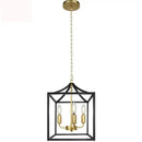 GobekUsa Black Farmhouse Chandelier for Dining Kitchen Living Room E14 Lamp