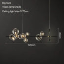 GobekUsa Black Glass Ball LED Pendant Chandelier for Dining Room, Kitchen, and Restaurant