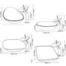 GobekUsa Black Glass Bathroom Sink Set with Hand Painted Design & Waterfall Faucet