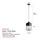 GobekUsa Black Glass Pendant Lights: Modern Nordic Chandelier for Dining Room, Kitchen, Bedroom, and Restaurant