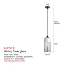 GobekUsa Black Glass Pendant Lights: Modern Nordic Chandelier for Dining Room, Kitchen, Bedroom, and Restaurant