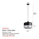 GobekUsa Black Glass Pendant Lights: Modern Nordic Chandelier for Dining Room, Kitchen, Bedroom, and Restaurant