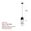 GobekUsa Black Glass Pendant Lights: Modern Nordic Chandelier for Dining Room, Kitchen, Bedroom, and Restaurant