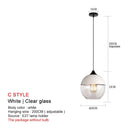 GobekUsa Black Glass Pendant Lights: Modern Nordic Chandelier for Dining Room, Kitchen, Bedroom, and Restaurant
