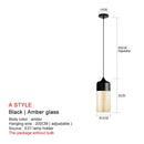 GobekUsa Black Glass Pendant Lights: Modern Nordic Chandelier for Dining Room, Kitchen, Bedroom, and Restaurant