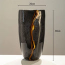 GobekUsa Black Glass Vase Flower Pot for Terrarium Room Decoration and Floral Arrangement