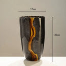 GobekUsa Black Glass Vase Flower Pot for Terrarium Room Decoration and Floral Arrangement