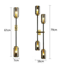 GobekUsa Black Glass Wall Lamp: Modern Retro Nordic Sconce for Living Room Bedroom Decor