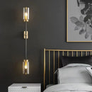 GobekUsa Black Glass Wall Lamp: Modern Retro Nordic Sconce for Living Room Bedroom Decor