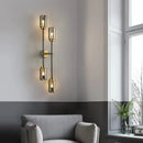 GobekUsa Black Glass Wall Lamp: Modern Retro Nordic Sconce for Living Room Bedroom Decor
