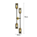 GobekUsa Black Glass Wall Lamp: Modern Retro Nordic Sconce for Living Room Bedroom Decor