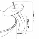 GobekUsa Black Glass Waterfall Bathroom Sink Tap Mixer Faucet