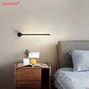 Modern black & gold aluminum wall sconce for bedroom lighting by Decorbites