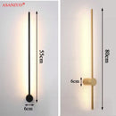 Modern black & gold aluminum wall sconce for bedroom lighting by Decorbites