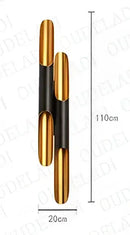 GobekUsa Black Gold Aluminum Tube Wall Sconce for Bedroom Living Room Decor