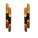 GobekUsa Black Gold Aluminum Tube Wall Sconce for Bedroom Living Room Decor