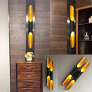 GobekUsa Black Gold Aluminum Tube Wall Sconce for Bedroom Living Room Decor