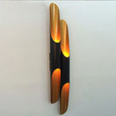 GobekUsa Black Gold Aluminum Tube Wall Sconce for Bedroom Living Room Decor