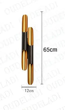 GobekUsa Black Gold Aluminum Tube Wall Sconce for Bedroom Living Room Decor