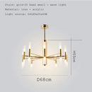 GobekUsa Black Gold Art Decor Led Ceiling Chandelier for Modern Fashion Designer Home