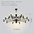 GobekUsa Black Gold Art Decor Led Ceiling Chandelier for Modern Fashion Designer Home