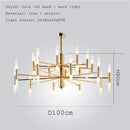GobekUsa Black Gold Art Decor Led Ceiling Chandelier for Modern Fashion Designer Home