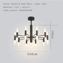 GobekUsa Black Gold Art Decor Led Ceiling Chandelier for Modern Fashion Designer Home