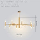 GobekUsa Black Gold Art Decor Led Ceiling Chandelier for Modern Fashion Designer Home