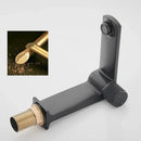 GobekUsa Black Gold Basin Faucet Deck Mounted Mixer Tap for Modern Bathroom Sink