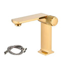 GobekUsa Black Gold Basin Faucet Deck Mounted Mixer Tap for Modern Bathroom Sink