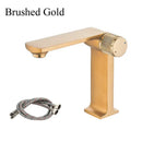 GobekUsa Black Gold Basin Faucet Deck Mounted Mixer Tap for Modern Bathroom Sink