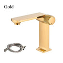 GobekUsa Black Gold Basin Faucet Deck Mounted Mixer Tap for Modern Bathroom Sink