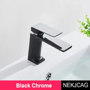 GobekUsa Black Gold Basin Faucet: Stylish Deck Mounted Bathroom Sink Faucet with Gold Handle