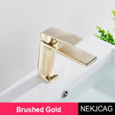 GobekUsa Black Gold Basin Faucet: Stylish Deck Mounted Bathroom Sink Faucet with Gold Handle