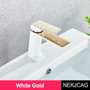 GobekUsa Black Gold Basin Faucet: Stylish Deck Mounted Bathroom Sink Faucet with Gold Handle