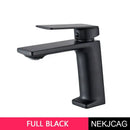 GobekUsa Black Gold Basin Faucet: Stylish Deck Mounted Bathroom Sink Faucet with Gold Handle