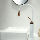 GobekUsa Black Gold Basin Faucet - Swivel Kitchen Sink Water Crane with Hot and Cold Handles
