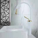 GobekUsa Black Gold Basin Faucet - Swivel Kitchen Sink Water Crane with Hot and Cold Handles
