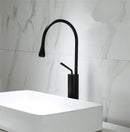 GobekUsa Black Gold Basin Faucet - Swivel Kitchen Sink Water Crane with Hot and Cold Handles