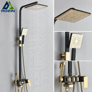 GobekUsa Black Gold Bidet Shower Faucet Set with Hand Shower Mixer Tap