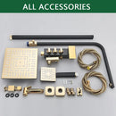 GobekUsa Black Gold Bidet Shower Faucet Set with Hand Shower Mixer Tap