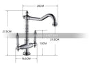 GobekUsa Black Gold Brass Kitchen Sink Faucet with Double Handles